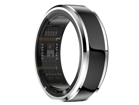 Anillo inteligente Bluetooth Chronus M1 múltiples funciones de salud resistente al agua hasta 5 ATM (negro 10#-20 mm) BISBISOUS