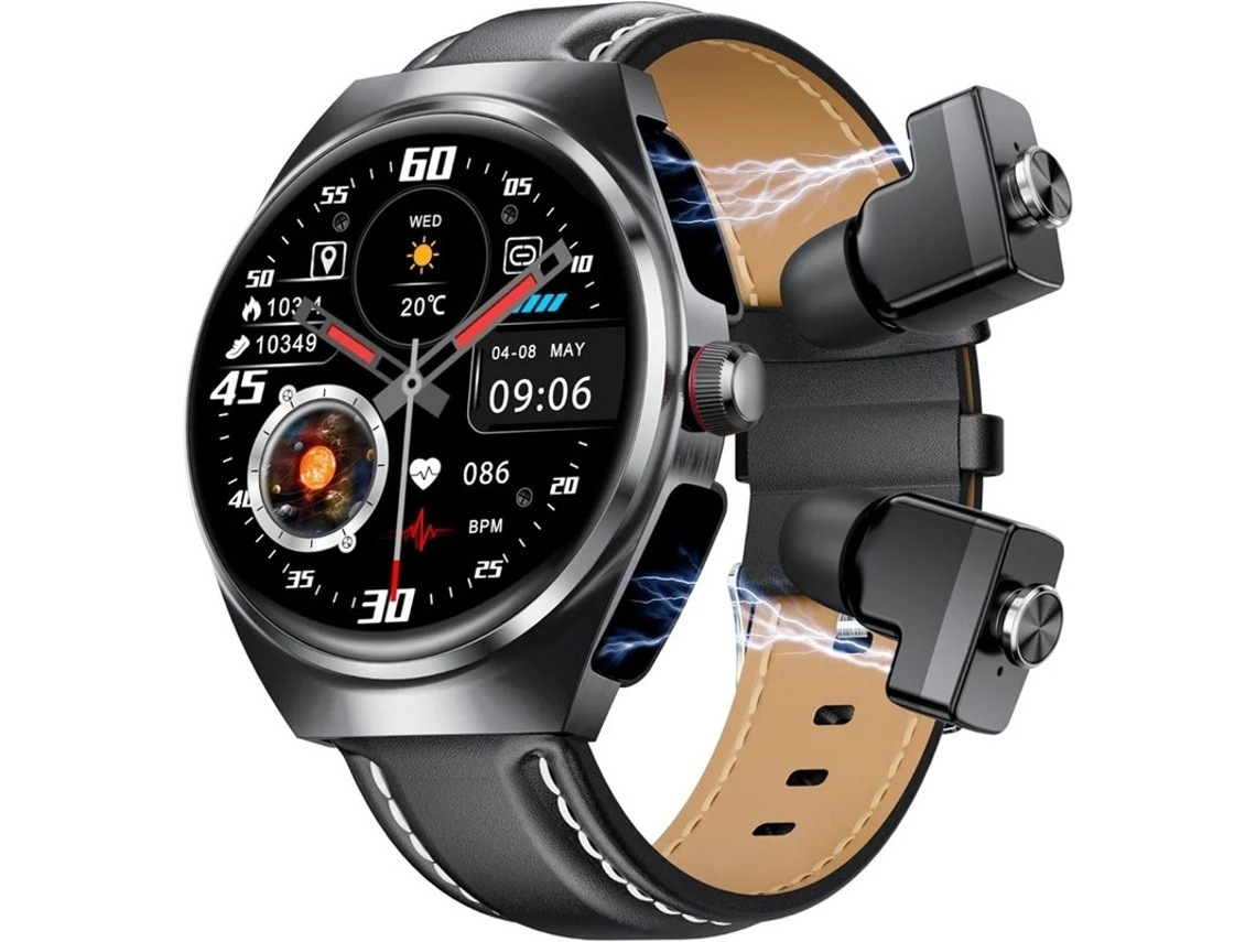 Reloj inteligente con auriculares para iPhone y Android, pantalla HD grande redonda de 1,53 pulgadas, realizar/responder llamadas, rastreador de actividad física Yizhood