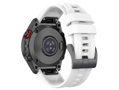 Correa de Silicona liberación rápida 26mm para Garmin Fenix 7X/7X Solar/6X/6X Pro/TACTIX 7 - blanco