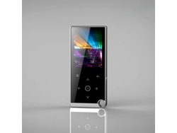 Reproductor MP3 Bluetooth multifuncional con pantalla táctil de 2,4 pulgadas, reproductor de música MP4 plateado Cuich