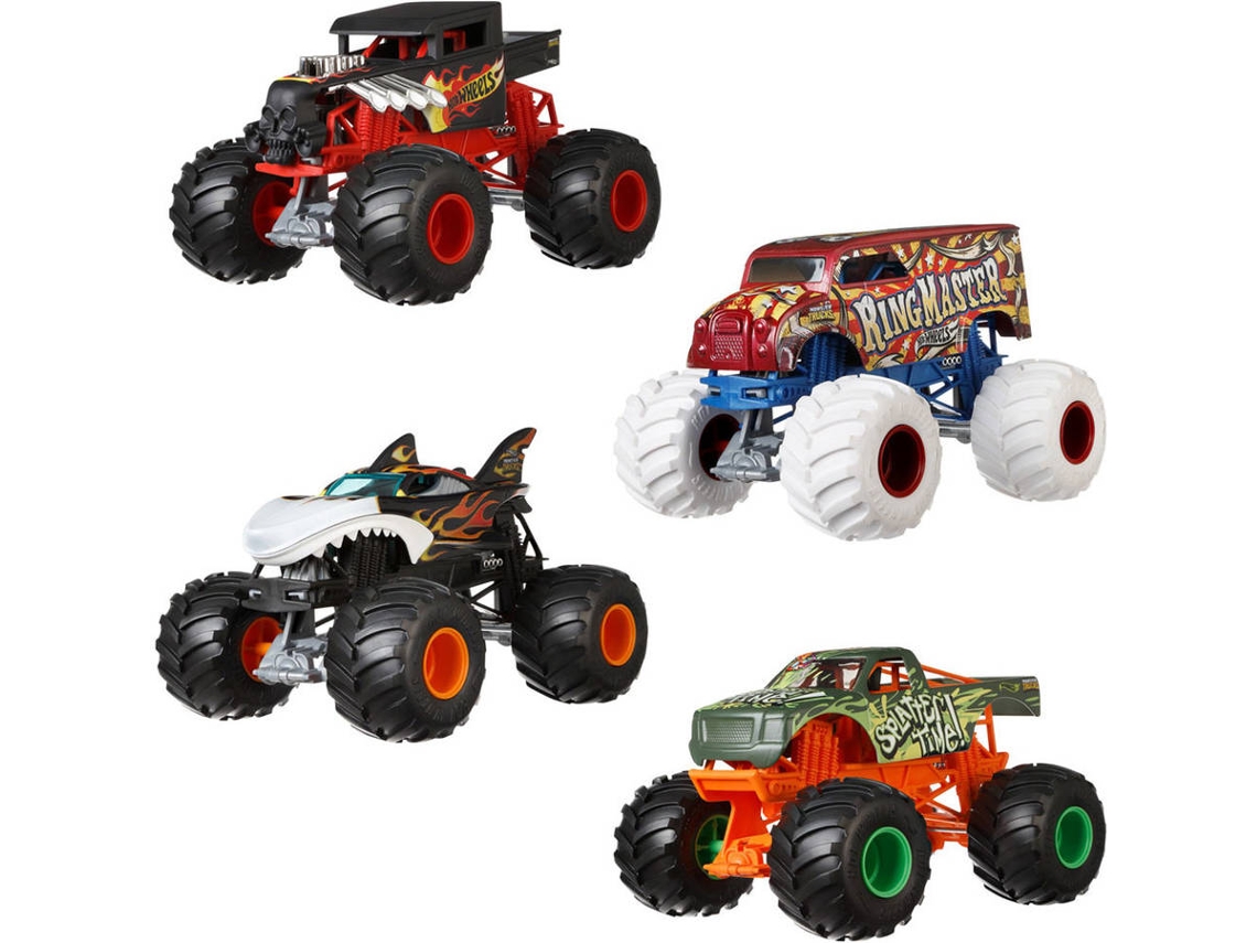 Coche HOT WHEELS Monster Truck 1:24 (Edad Mínima: 3 Años - 21 x 14 x 12,5 cm - Artículo Surtido)