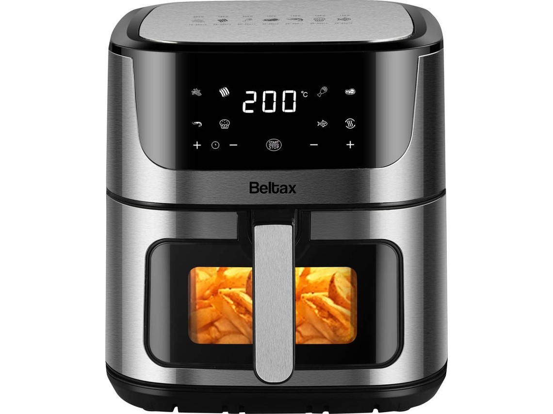 Freidora de Aire BELTAX BHF5085 (8 L - Negro y Inox)