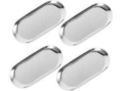 Bandeja De Servir Oval De Aço Inoxidável Com 4 Peças Para Vaso Sanitário Com Reservatório Baixo.