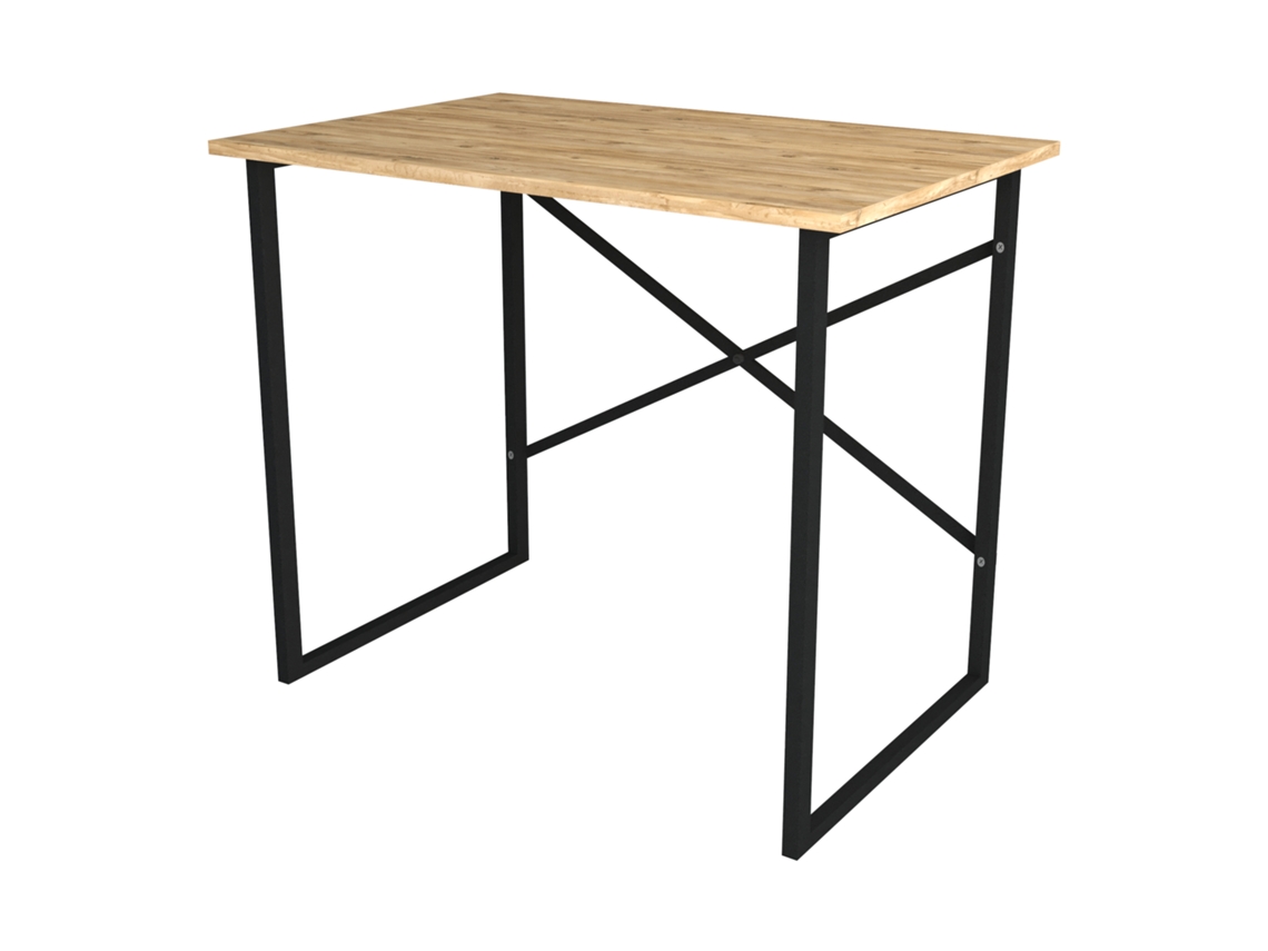 Escritorio Tjeldsund aglomerado/metal 74 x 90 x 60 cm roble / antracita [[EN.CASA]]