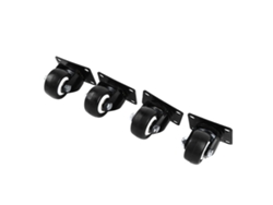4 ruedas giratorias de 2,5 pulgadas con rotación de 360 grados, silenciosas y que ahorran mano de obra para muebles de refrigerador.