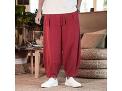 2026-pantalones Holgados De Algodón Y Lino Para Hombres Japoneses Talla M L Xl 2xl 3xl 4xl 5xl