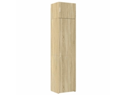 Gabinete de almacenamiento estrecho MAISON EXCLUSIVE en derivados de madera de roble Sonoma
