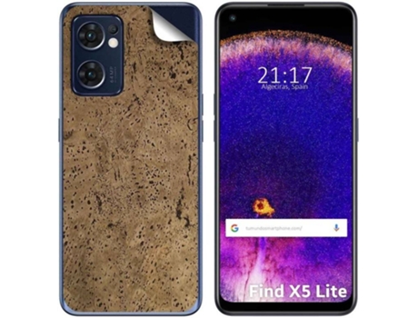 Carcasa para Oppo Find X5 Lite 5G TUMUNDOSMARTPHONE Vinilo Textura Corcho Multicolor