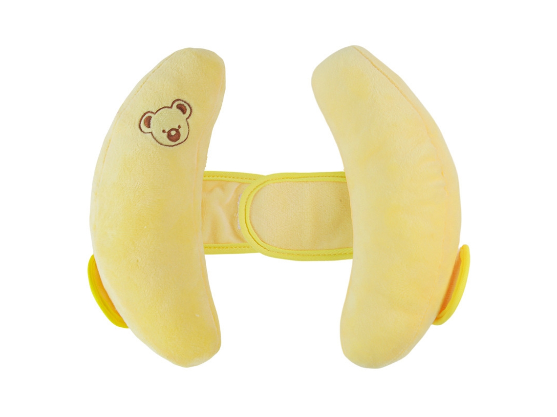 Almohada de soporte ajustable para cabeza y cuello para asiento de coche de bebé Siurn amarillo