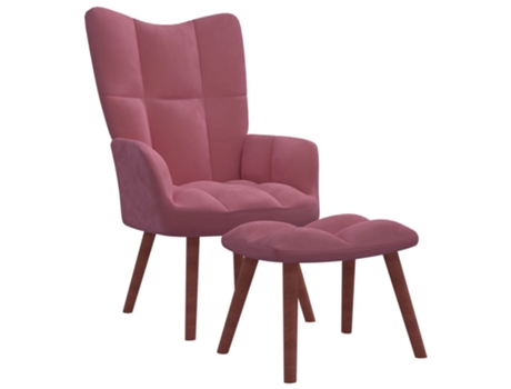 Silla de relajación VIDAXL Rosa Terciopelo (61.5x69x95.5 cm)