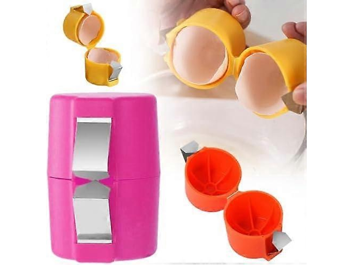 Abridor de cáscaras de huevo manual Rosewell, rompedor y separador de huevos, utensilio de cocina de acero inoxidable para facilitar la extracción de la cáscara.