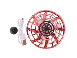 Dron volador giratorio manual 2026 Mini juguete OVNI con luces LED, descompresión exterior, rojo