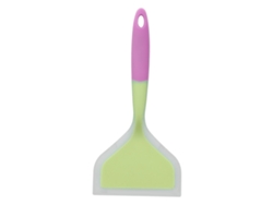 Cooking Spatula Transparent Twocolor Silicone Wide Mouth Frying Spatula Pancakes Fried Shovel For Home Kitchen(green Spatula Head )