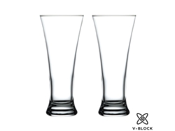 Juego De 2 Vasos Pub V Block Pasabahçe 320 Ml.