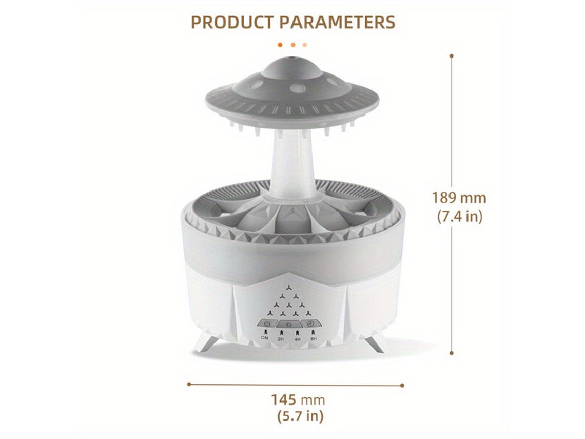 Difusor de aromaterapia con altavoz y efecto llama. Pickifyvayotoy