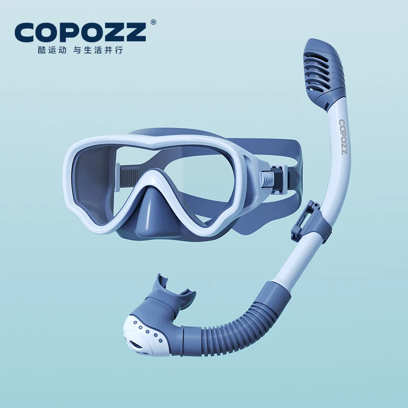 Máscara De Buceo Infantil (azul), De Cara Completa, Alta Definición, Antivaho, Para Natación Y Snorkel.