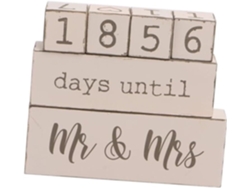 Calendario De Madera Hecho A Mano De 4x4x4 Cm. De Cuenta Regresiva Diy Para Bodas, Decoración De Oficinas