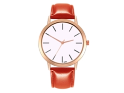 Reloj De Pulsera Analógico Redondo De Cuarzo Rojo Moderno Para Estudiantes
