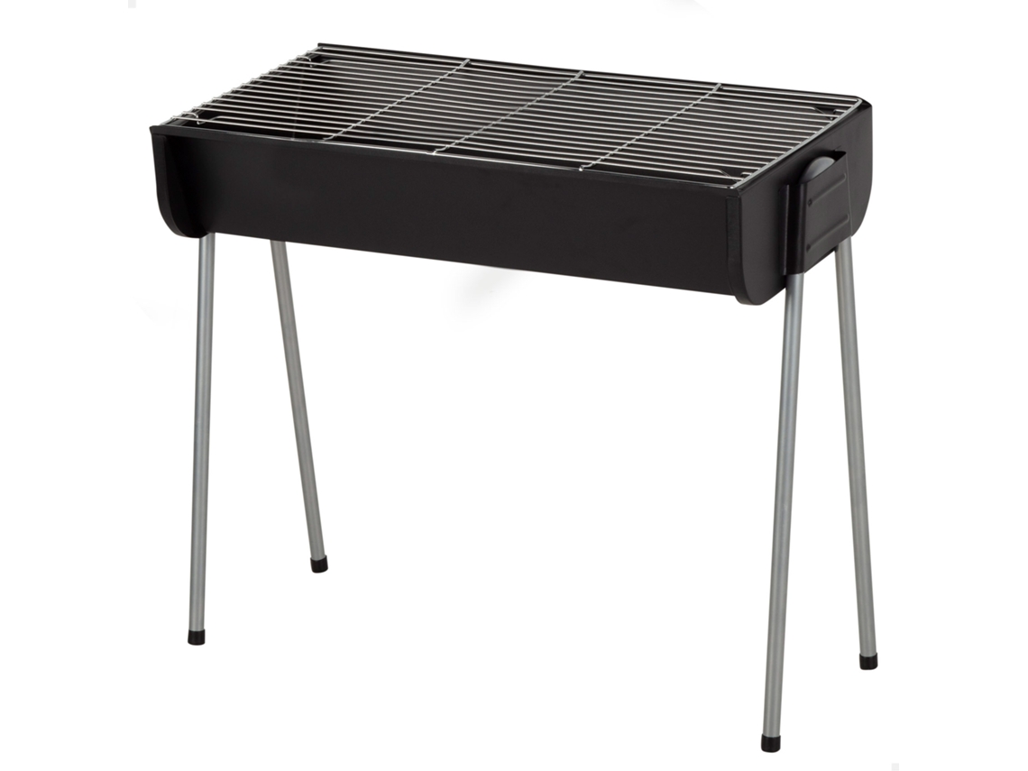 Parrilla de carbón Aktive fabricada en acero (60x30x55 cm) con patas fijas.