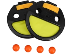Juego De Raqueta Y Pelota De Plástico Amarillo Para Niños Y Niñas - Juego Completo De 2 Raquetas