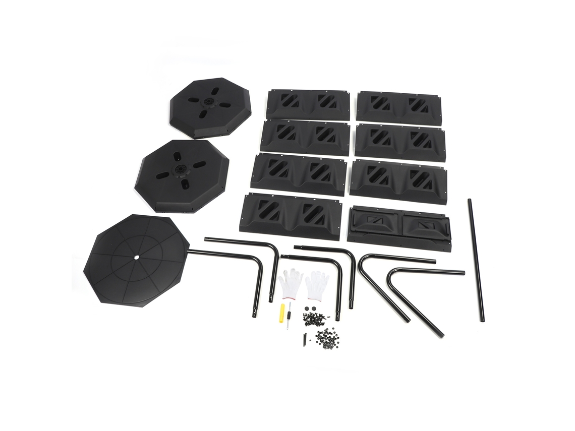 Contenedor de compostaje de 160 l, de gran capacidad, de plástico y hierro, para exteriores, para residuos de alimentos, para el hogar, el patio y el jardín.