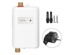 Calentador De Agua Instantáneo Sin Tanque De 3800 W, Color Blanco, Para Cocina Y Baño, Con Agua Fría Y Caliente.