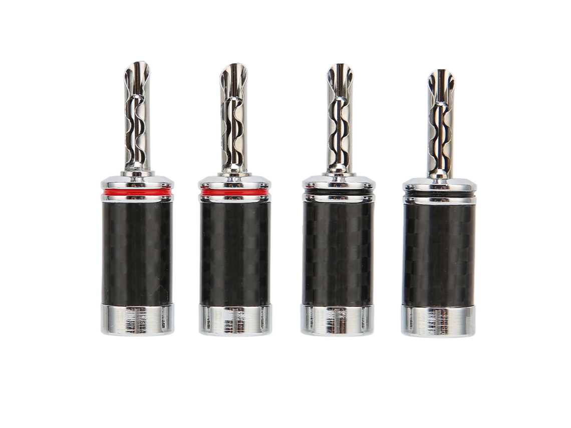 4 Conectores Banana Para Altavoz Con Dientes De Crimpado Automático Para Amplificador De Sistema De Sonido De Cine En Casa