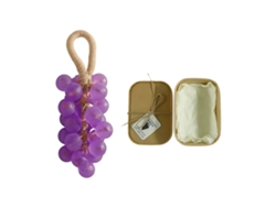 Jabón redondo de uva y lavanda, hecho a mano, transparente, para el cuidado de las manos, regalo perfecto.