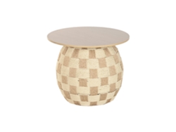 Mesita auxiliar de fibra de madera natural, 60x60x48cm ALEXANDRA HOUSE LIVING