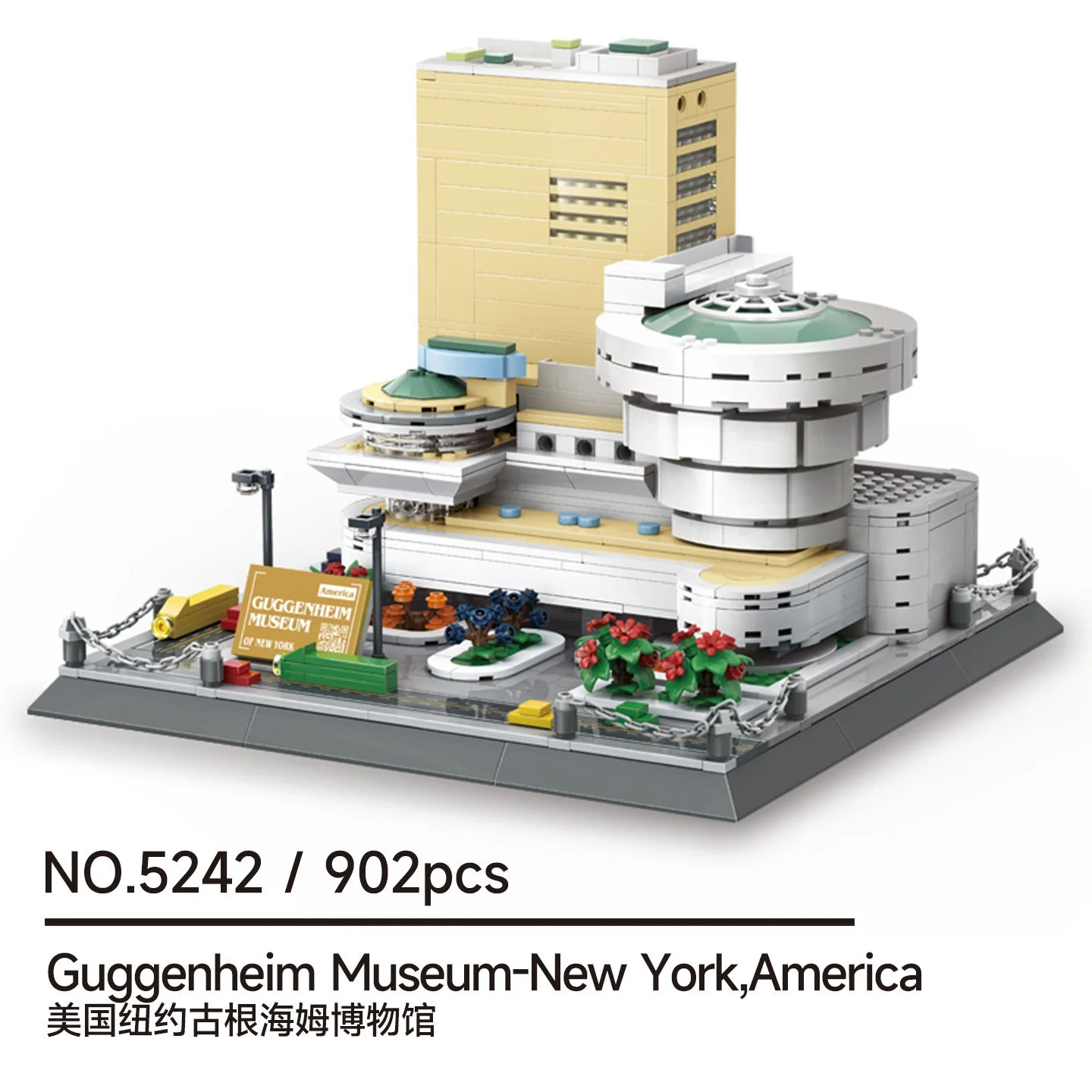 (5242) 902 Bloques de construcción para maquetas del Museo Guggenheim, un monumento de fama mundial.