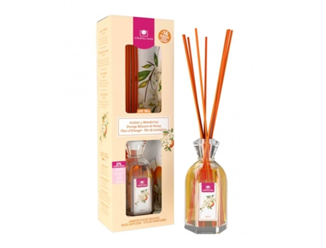 Ambientador CRISTALINAS Reed Diffuser 180Ml Orange Blossom And Honey Difusor de Aroma Frasco de Perfume/Fragrância Prateado Transparente