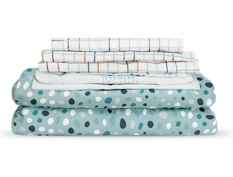 Colcha Infantil SOKIOS Burbuja Dream (70 x 140 - Microfibra de Poliéster - Verde)