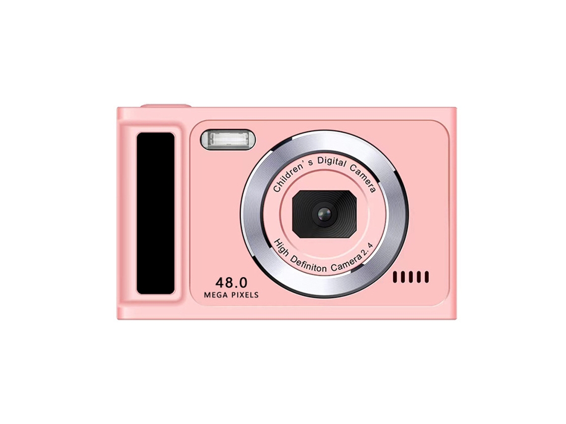 Cámara digital retro portátil CCD Eifson de 2,4 pulgadas, 48 millones de píxeles, enfoque automático (rosa)