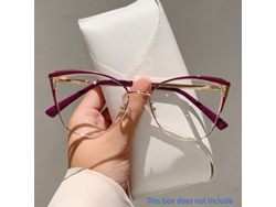Un Nuevo Y Elegante Par De Gafas Ojo Gato Para Mujer, Con Montura Lentes Metálicas Alta Calidad (estuche No Incluido). Resistente Al