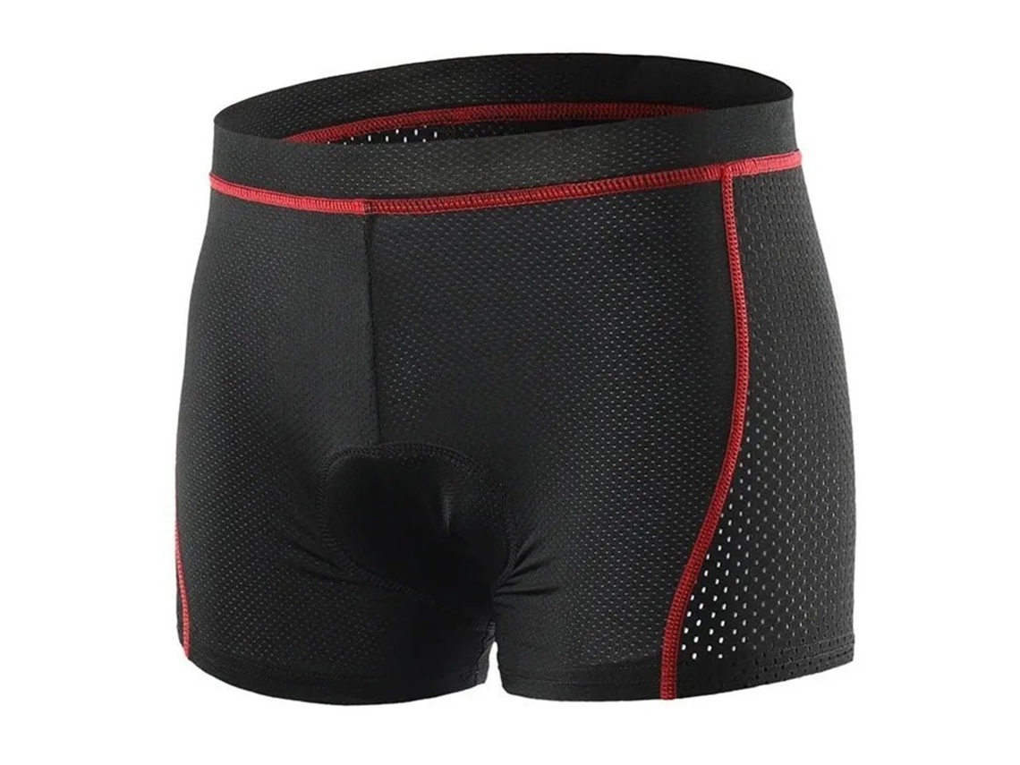 Ropa Interior De Ciclismo De Compresión Roja Con Acolchado 3d, De Secado Rápido Y Transpirable.