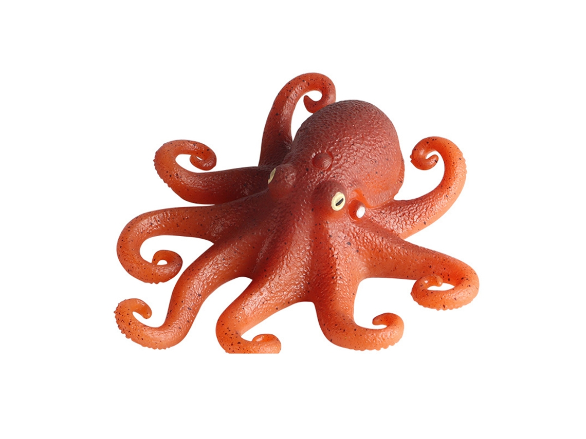 Figura realista de pulpo en caucho TPR, juguete antiestrés para niños.