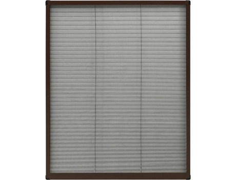 vidaXL Mosquitera plisada para ventanas aluminio marrón 60x80cm