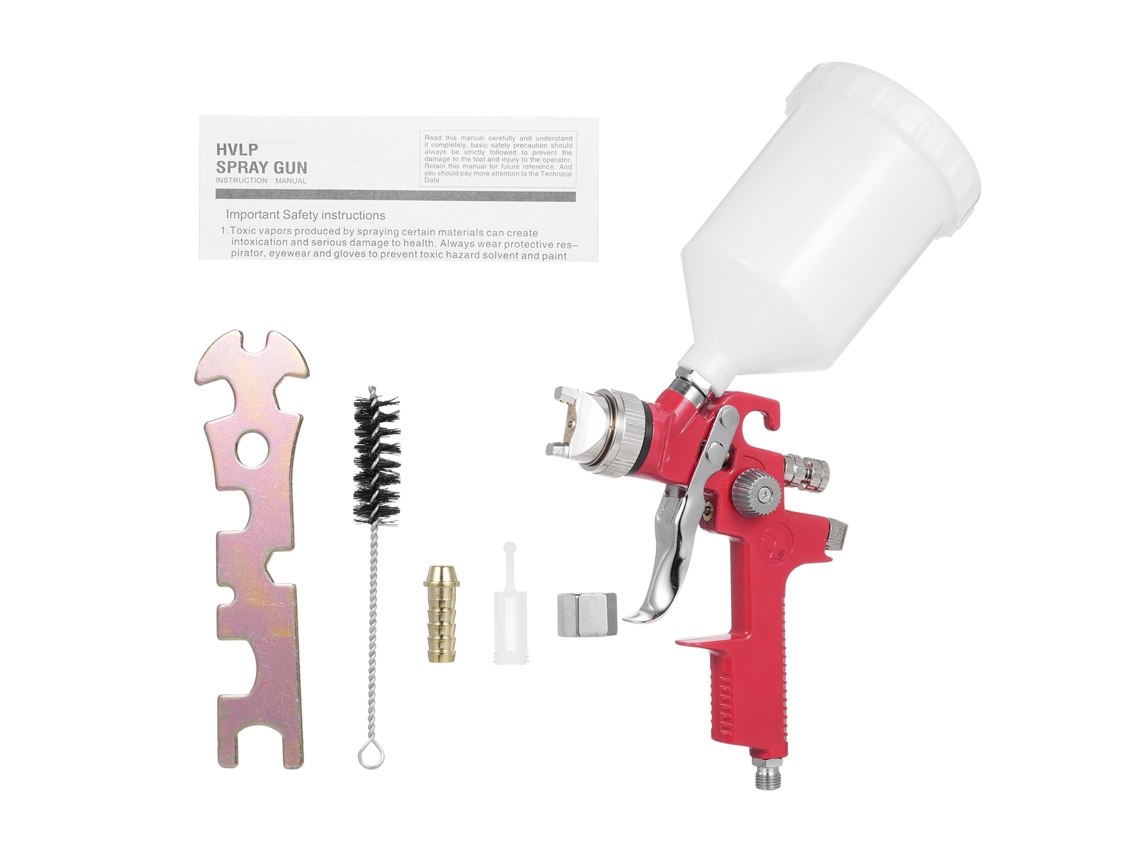 Mini Pistola Pulverizadora De Pintura Hvlp Profesional Con Boquilla De 1,4 Mm Y Depósito De 600 Cc Para Paredes Y Coches.