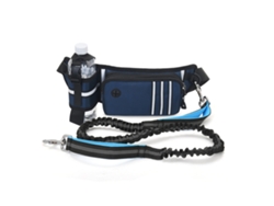 Arnés Para Perros Con Correa Manos Libres, Bolsillo Reflectante Retráctil Y Dispensador De Bolsas Para Excrementos Ajustable Para Paseos Y Carreras.