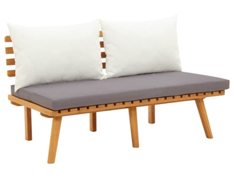 Banco de jardín VIDAXL Marrón Madera de acacia (115x65x65 cm)
