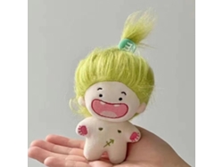 Lindo Y Pequeño Peluche De Dibujos Animados Con Algodón Pp Para Niños Y Decoración Verde