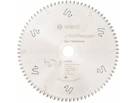 Disco de Sierra Circular BOSCH Top Precisión Best para Multi Material 254x30x2.3 mm - 80