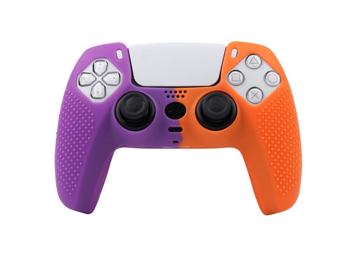 Funda Para Mando De Ps5 M-Ps5-047 Violeta Naranja 
