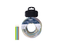 Carrete Cablecillo Trenzado H07z1-k 3g2,50mm² (450/750v) 5m Color Azul Marrón Y Bicolor (15m En Total)
