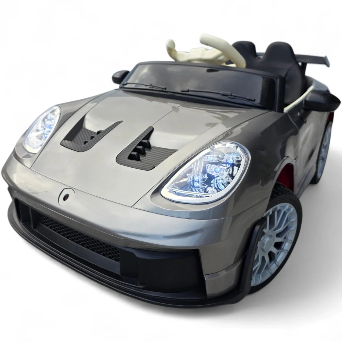 Coche Eléctrico Para Niños Gt3 Style 12v Con Ruedas Eva, Asiento De Polipiel Y Mando Parental Funtastic Land