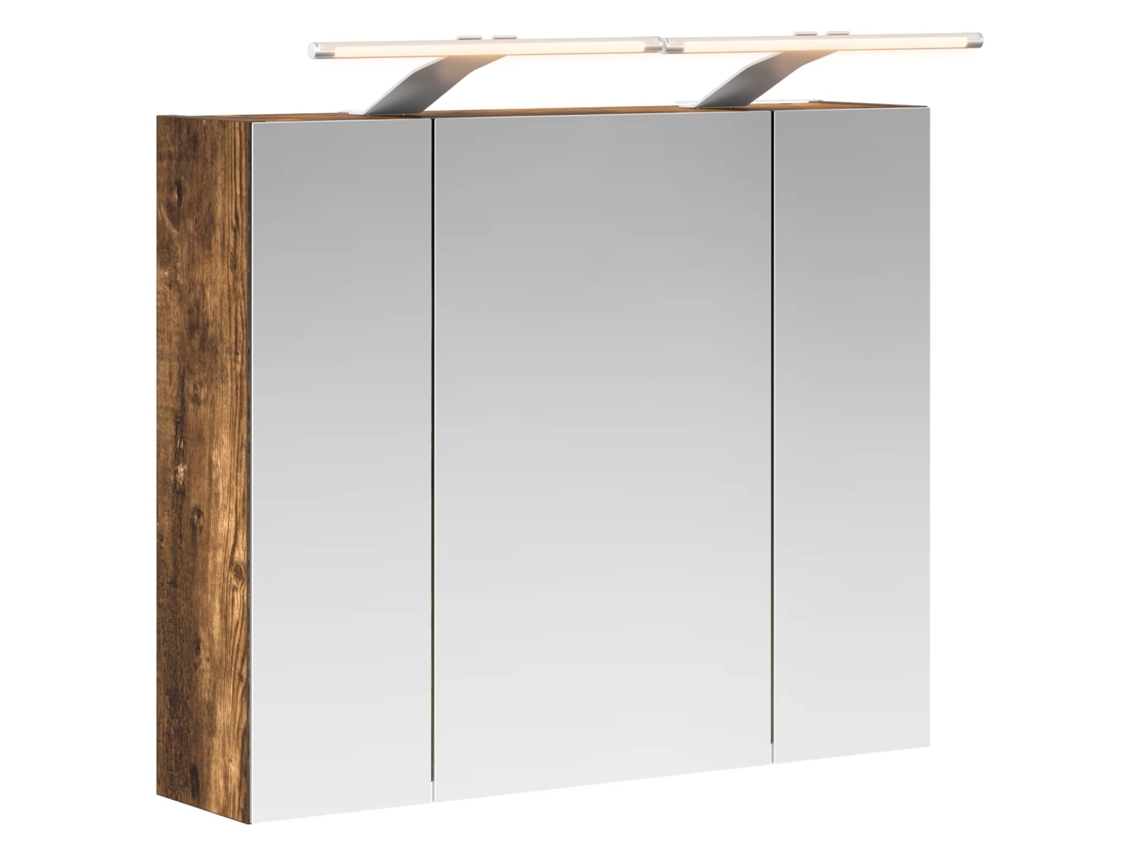Maison Exclusive - Armario Con Espejo De Baño Roble Ahumado 60 X 14,5 X 50 Cm