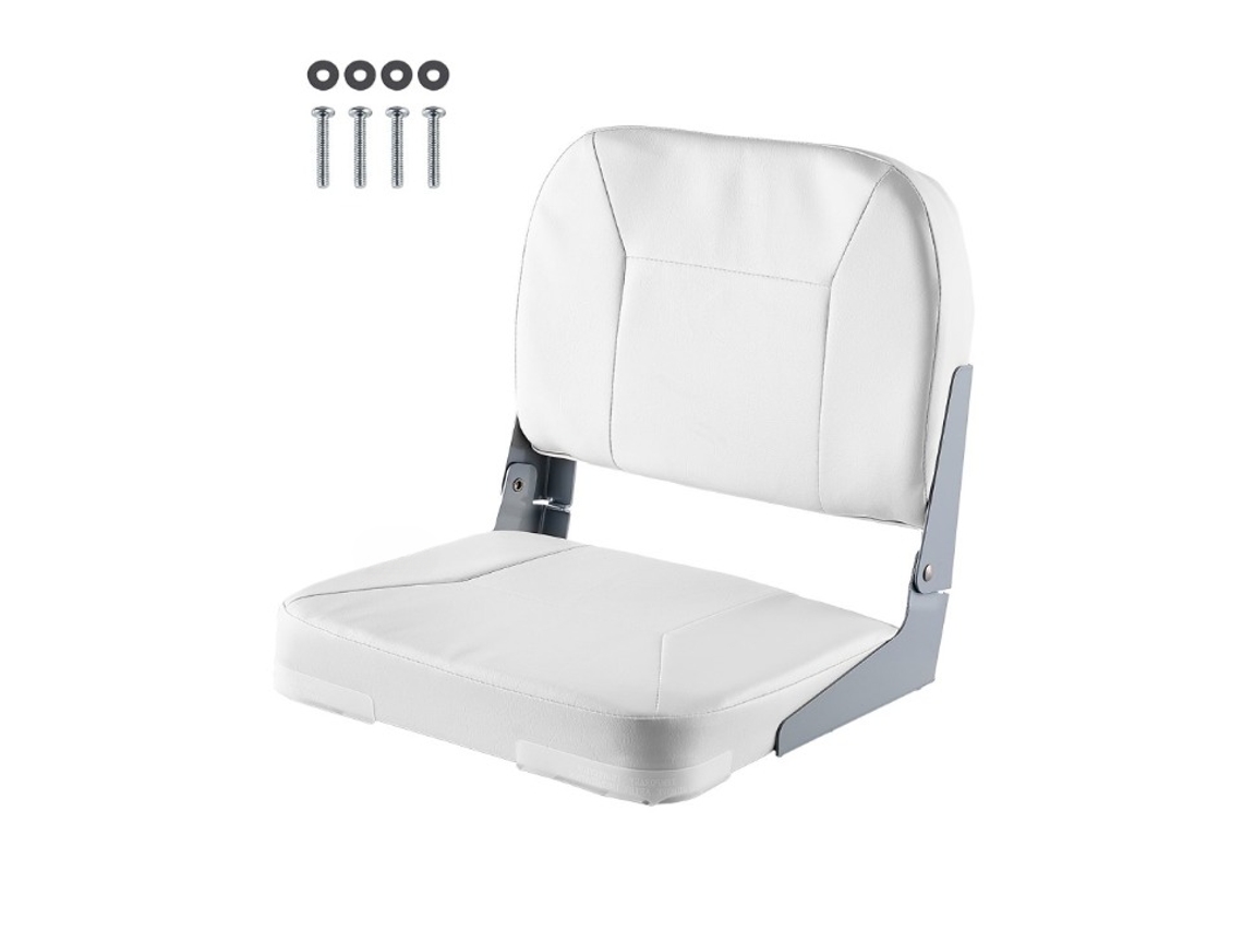 Silla de Barco con Respaldo Bajo, Revestimiento de PVC Impermeable y Cojín de Espuma Tekmaquinas