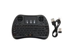Teclado Mini Sem Fio 2.4ghz Com Touchpad Recarregável Controle Remoto Para Ps3 Tv Pc Laptop