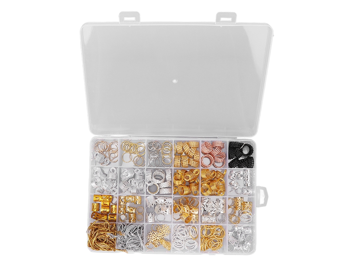 Kit De 259 Anillos Para Trenzas De Cabello Con Diseños Variados, Accesorios De Moda Para Dreadlocks Y Pestañas
