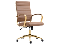 Silla de oficina en símil piel Havana marrón claro CLP